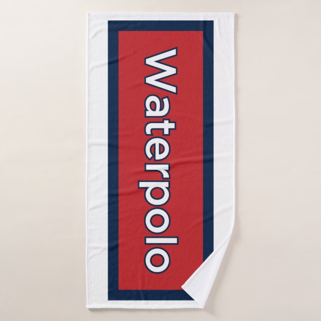 Iconic Water Polo Player in Navy Blue Towel Set  (Bath Towel)