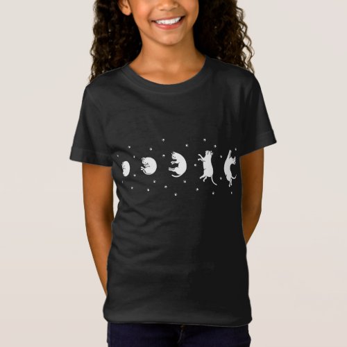 Iconka Phases Of The Cat Moon Astronomy Space T_Shirt