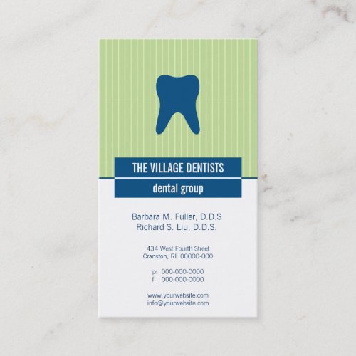 Iconographic Dental Appointment Business Card Template