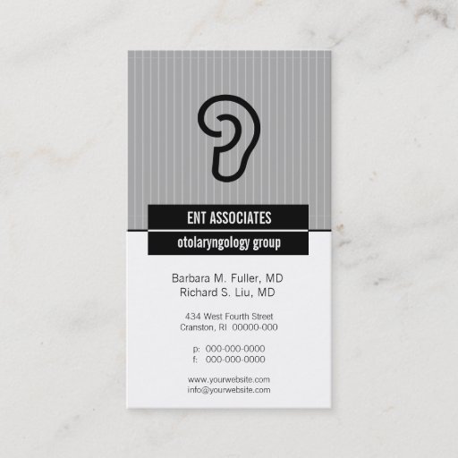 Customizable Iconographic Ear Appointment Business Card