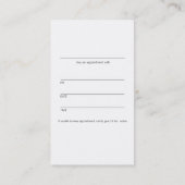 Iconographic Optical Appointment Business Card (Back)