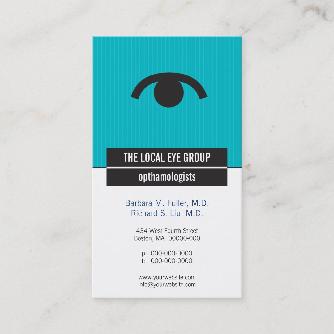Iconographic Optical Appointment Business Card Zazzle