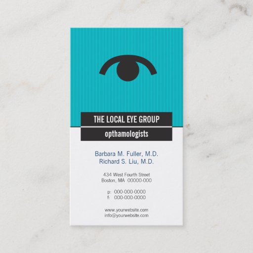 Customizable Iconographic Optical Appointment Business Card