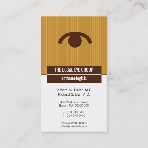 Iconographic Optical Appointment Business Card