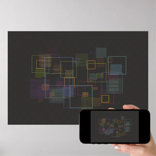 Iconography Data Art - Abstract Poster | Zazzle
