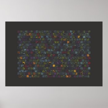 Iconography Data Art - Blocks Poster by creativ82 at Zazzle