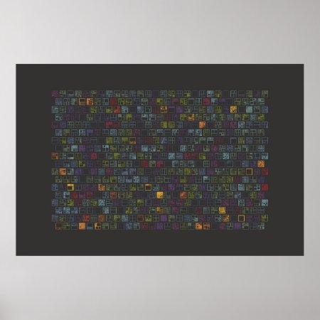 Iconography Data Art - Blocks Poster
