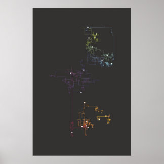 Iconography Data Art - Path Poster