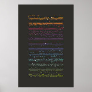 Iconography Data Art - Ridges Poster