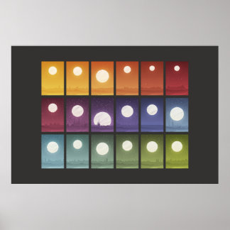 Iconography Data Art - Worlds Poster