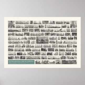 Iconography - Naval Sciences Scenes Poster