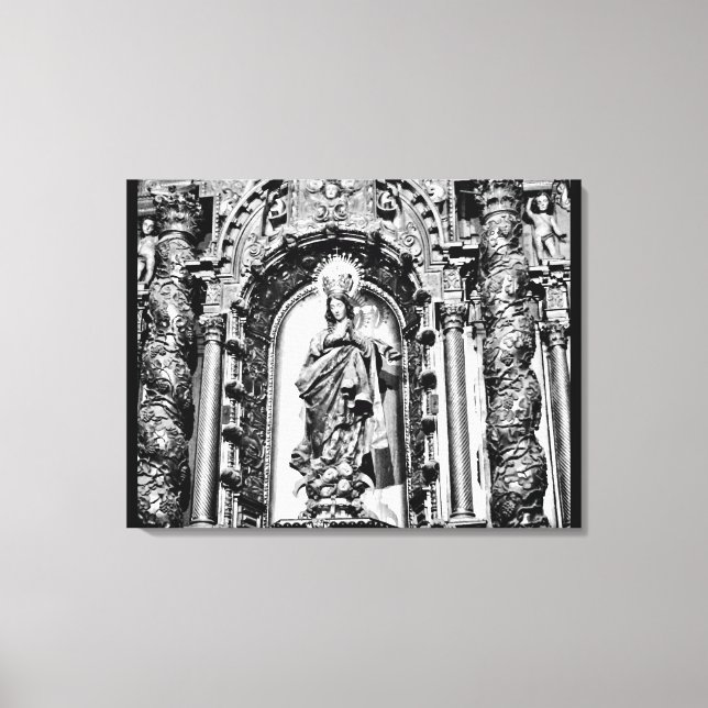 Iconography Seville Black + White Canvas Print (Front)