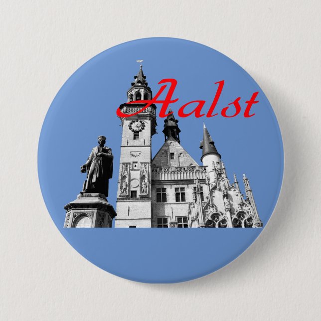 Icons of Aalst, Belgium Souvenir Button (Front)