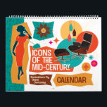 Icons Of The Mid-Century Calendar<br><div class="desc">Icons Of The Mid-Century - Mid-Century Modern Icons describes this classic calendar. The Icons Of The Mid-Century Calendar illustrated by Diane Dempsey is a collection of all the striking elements of a mid-mod home. Scenes and vignettes of collectible furnishings and decor for the classic mid-century home. A perfect gift for...</div>