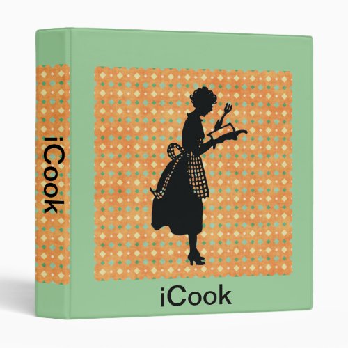 iCook Retro Cook Silhouette Recipe Binder