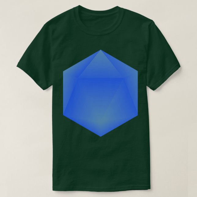 Icosahedron Blue T-Shirt (Design Front)