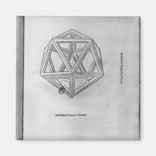 Icosahedron, from 'De Divina Proportione' Magnet