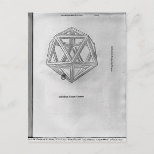 Icosahedron, from 'De Divina Proportione' Postcard