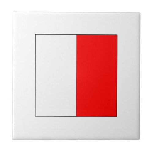 ICS Flag H Ceramic Tile