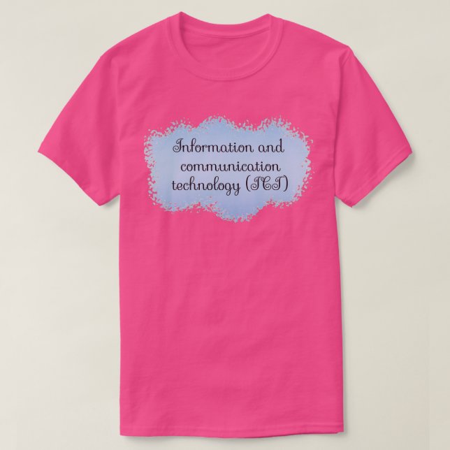 ICT Information and Communication Technology Schoo T-Shirt (Design Front)