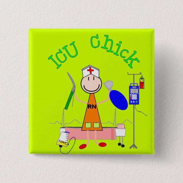 ICU Chick (Nurse) Button (Front)