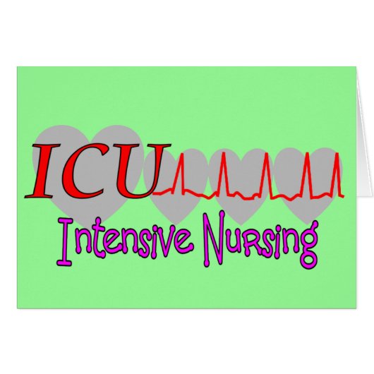 ICU INTENSIVE Nursing Unique Gifts Cards (Front Horizontal)