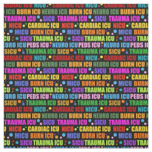 ICU Medical Departments Colorful Repeat Pattern Fabric