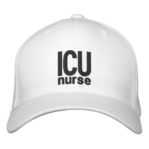ICU nurse black graphic Embroidered Baseball Cap