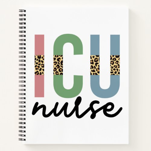 ICU Nurse Cheetah RN nurse Appreciation gifts Notebook