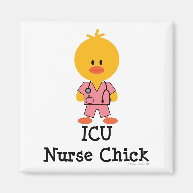 ICU Nurse Chick Magnet (Front)