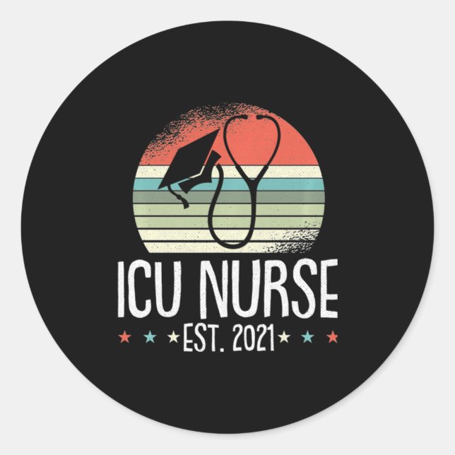 Icu Nurse Classic Round Sticker (Front)
