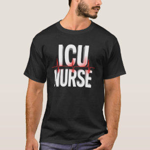 ICU Nurse EKG Line T-Shirt