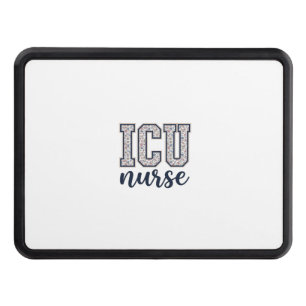 ICU Nurse Floral Varsity Shirt Design_1 Hitch Cover