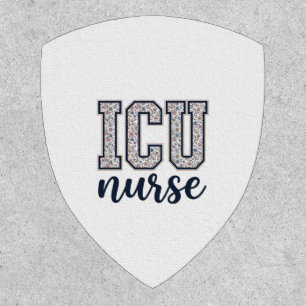 ICU Nurse Floral Varsity Shirt Design_1 Patch