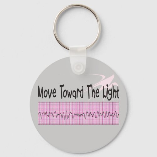 ICU Nurse Gift__Hilarious V_Fib EKG Strip Design Keychain