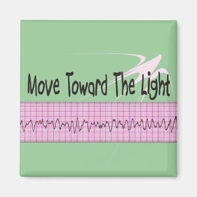 ICU Nurse Gift--Hilarious V-Fib EKG Strip Design Magnet (Front)