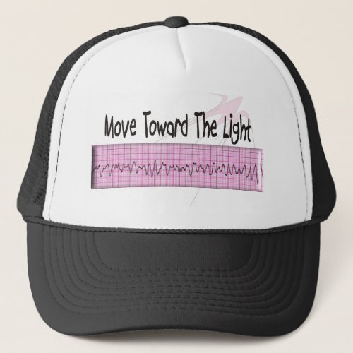 ICU Nurse Gift__Hilarious V_Fib EKG Strip Design Trucker Hat