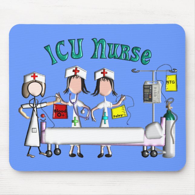 ICU Nurse Gifts Unique 3D Artist Graphics Mouse Pad (Front)