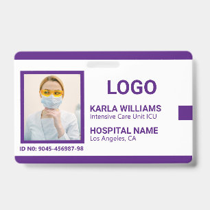 ICU Nurse ID Photo template 2 Badge