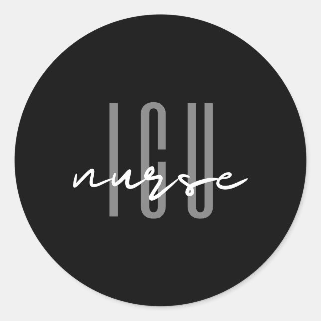 Icu Nurse Intensive Care Unit Classic Round Sticker (Front)