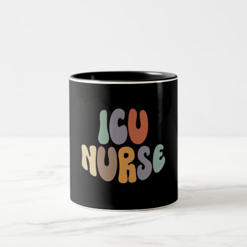 ICU Nurse Proud Career Profession Two_Tone Coffee Mug