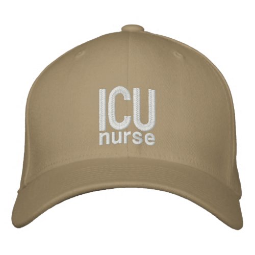 ICU nurse white graphic Embroidered Baseball Cap