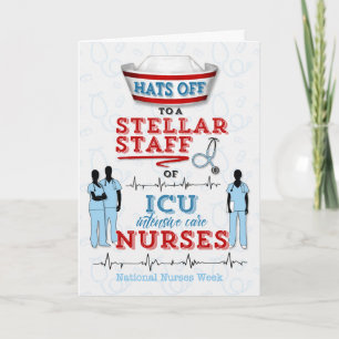 ICU Nurses on National Nurses Week Letterpress Thank You Card