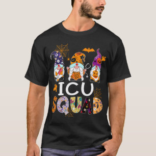 Icu Squad Gnome Nurse Halloween Scrubs Costume Ste T-Shirt