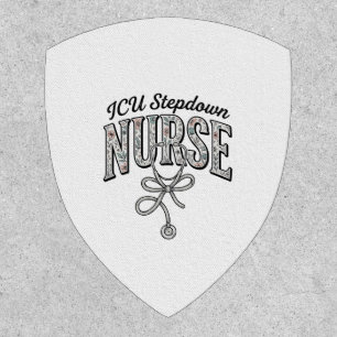 ICU Stepdown Nurse Vintage Floral Stethoscope Shir Patch