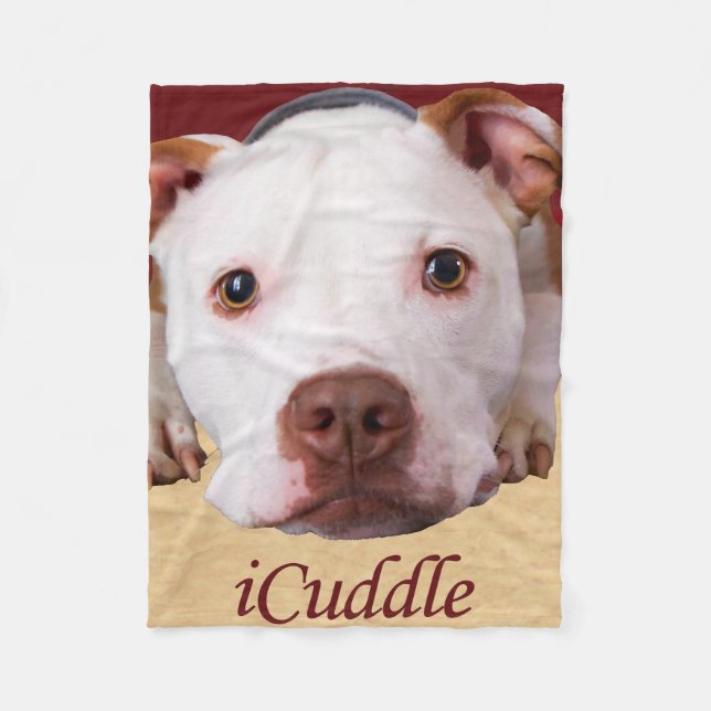 iCuddle Pitbull Fleece Blanket (Front)