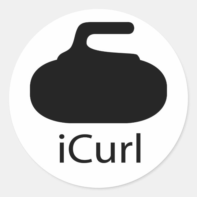 iCurl Classic Round Sticker (Front)