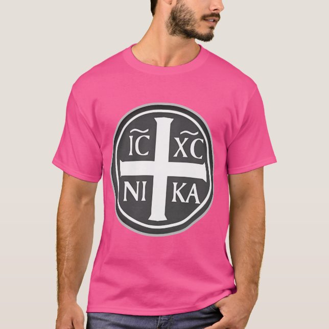 Icxc Nika  Jesus Cross T-Shirt (Front)