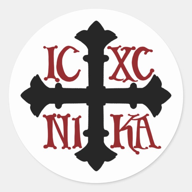 ICXC NIKA Round Sticker Sheet (Front)