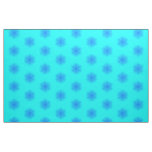 Icy Aqua and Blue Snowflake Pattern Fabric